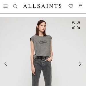 All Saints Graphic top sleeveless size Large